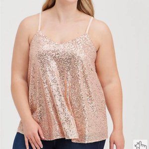 TORRID SEQUIN FLOW TOP